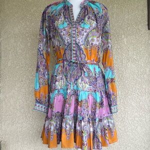 ROBERT GRAHAM Sydney Paisley-Print Dress  Small - Great Condition